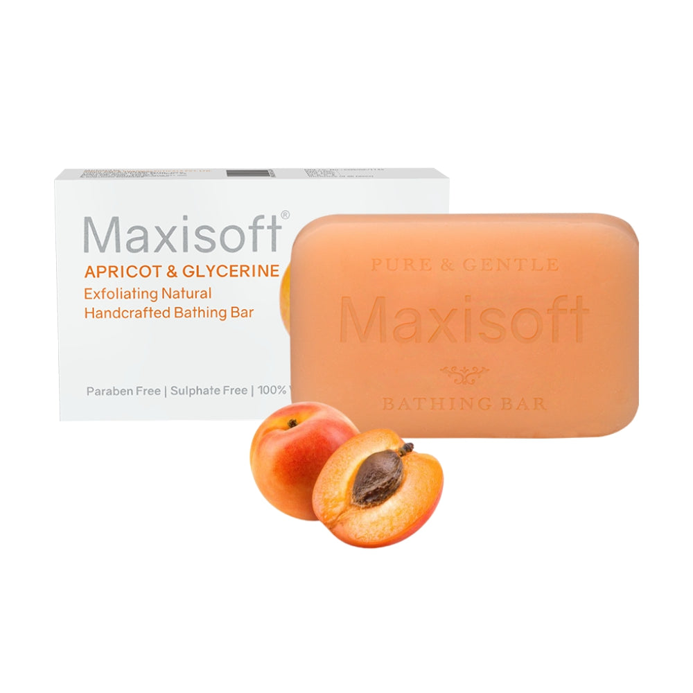 Maxisoft Apricot & Glycerine Exfoliating Natural Handcrafted Bathing Bar (75 gm)