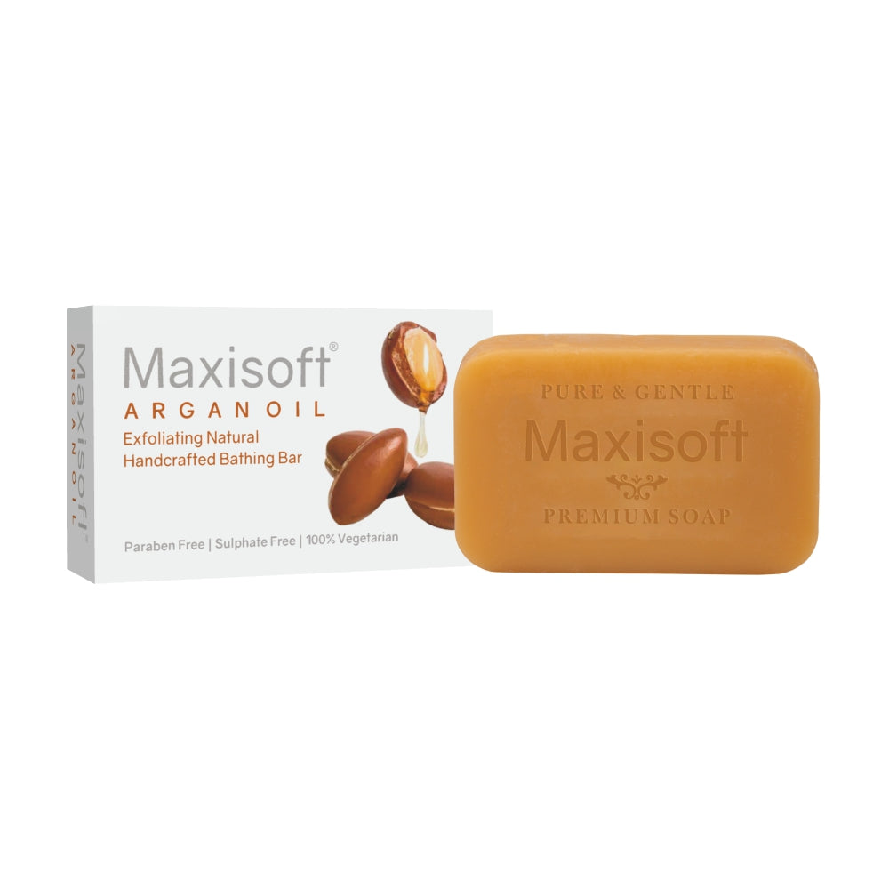 Maxisoft Argan Oil Exfoliating Natural Handcrafted Bathing Bar (75 gm)