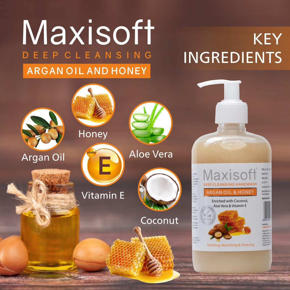 Maxisoft Argan Oil & Honey Hand Wash (500 ml)