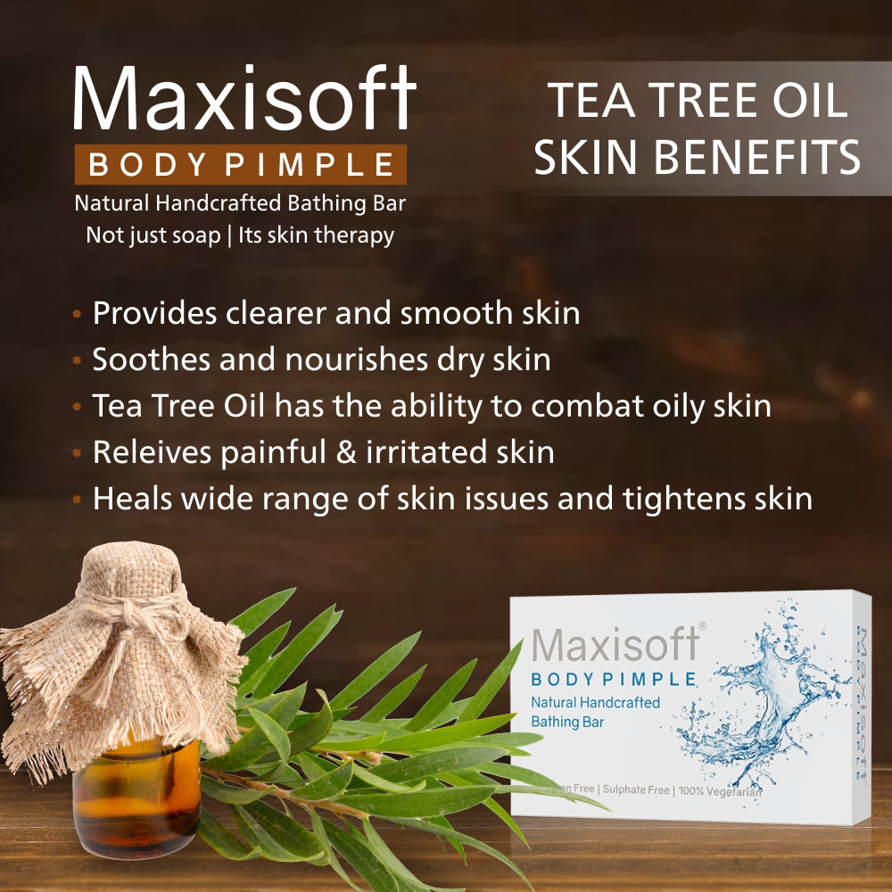 Maxisoft Body Pimple Natural Handcrafted Bathing Bar (75 gm)