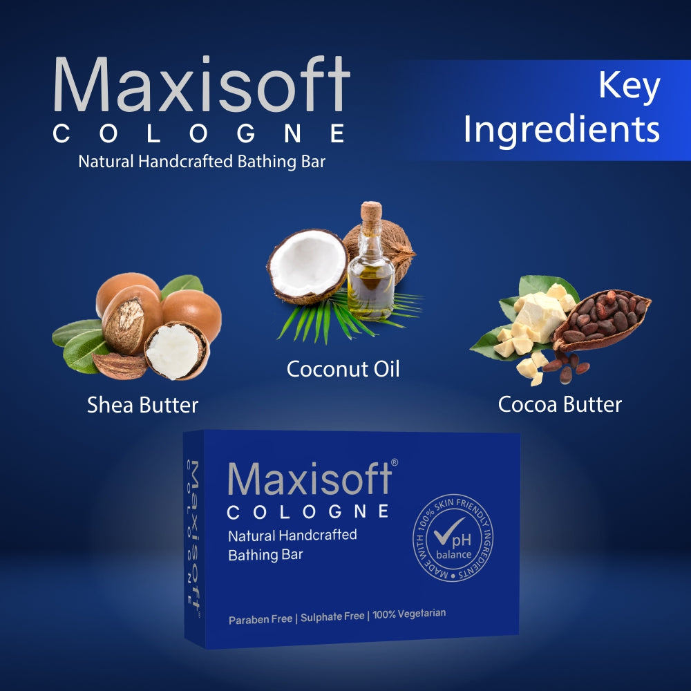 Maxisoft Cologne Natural Handcrafted Bathing Bar (75 gm)