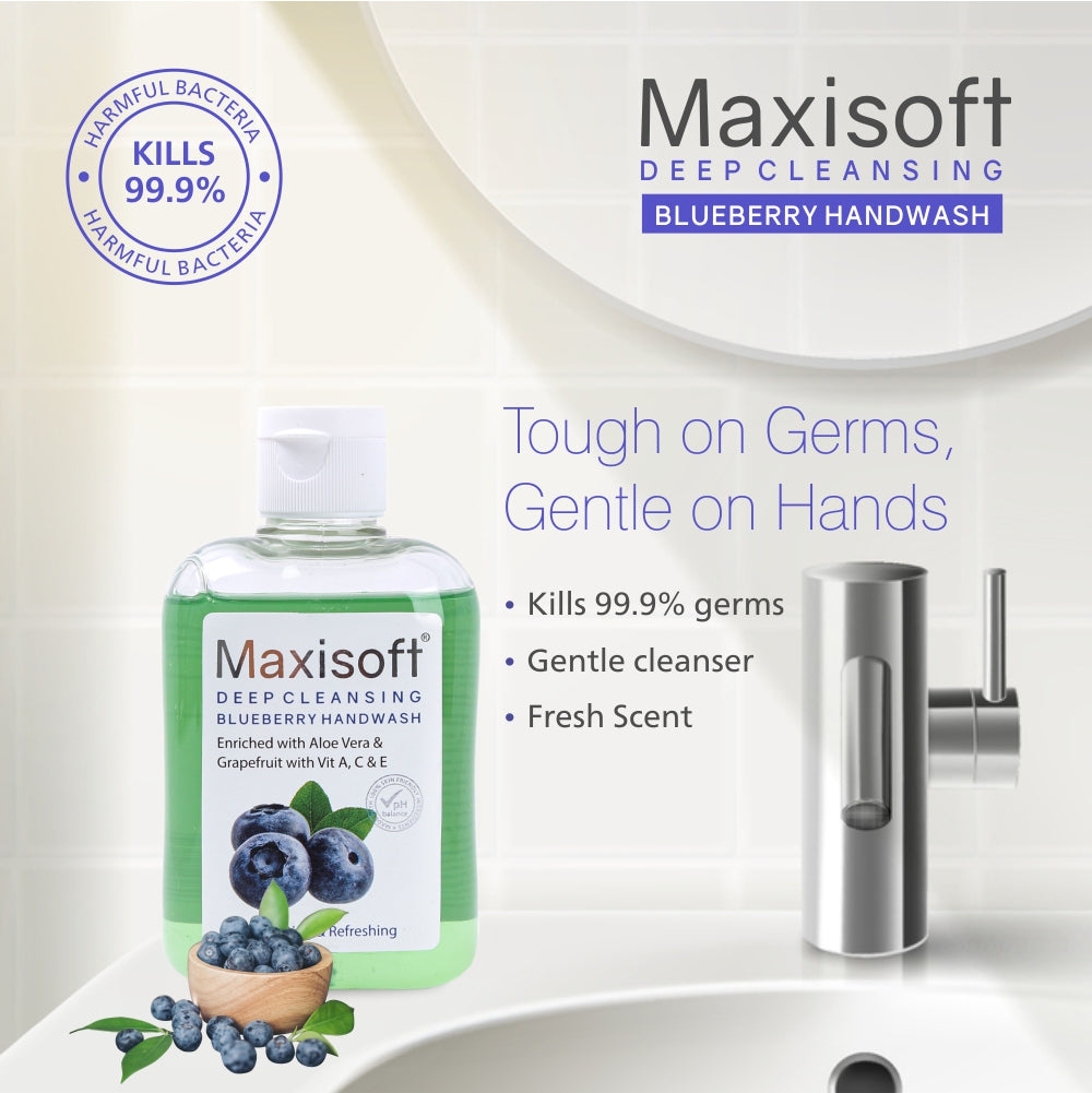 Maxisoft Deep Cleansing Blueberry Hand Wash (250 ml)