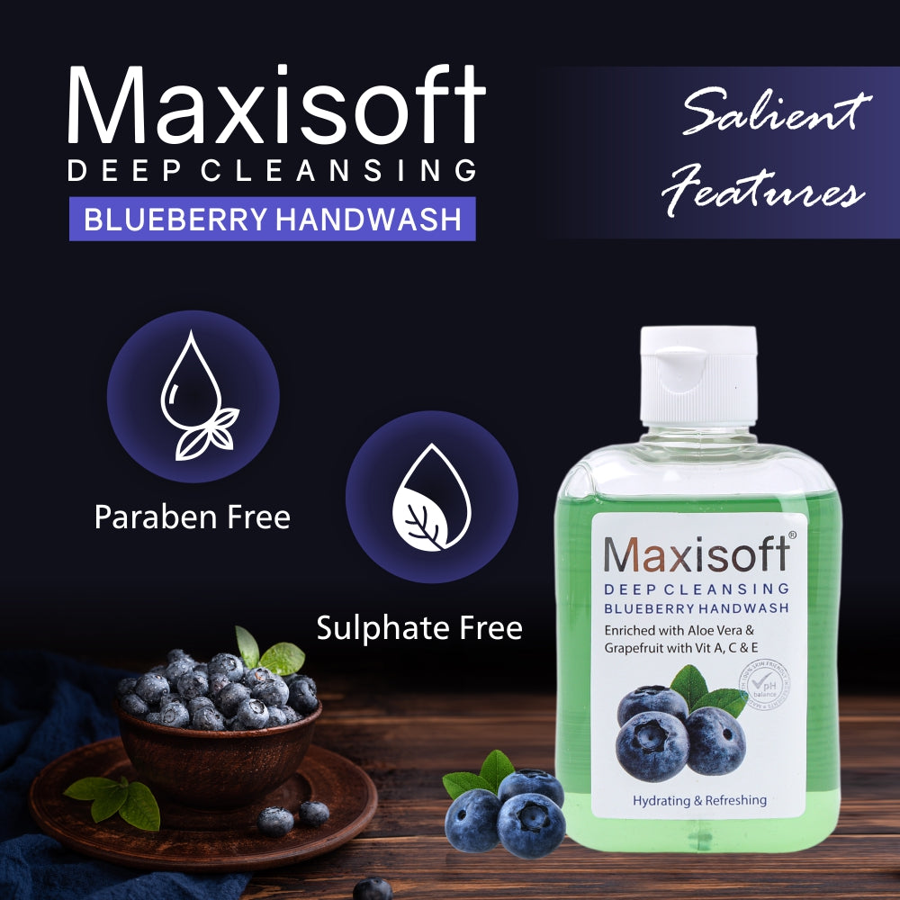 Maxisoft Deep Cleansing Blueberry Hand Wash (250 ml)