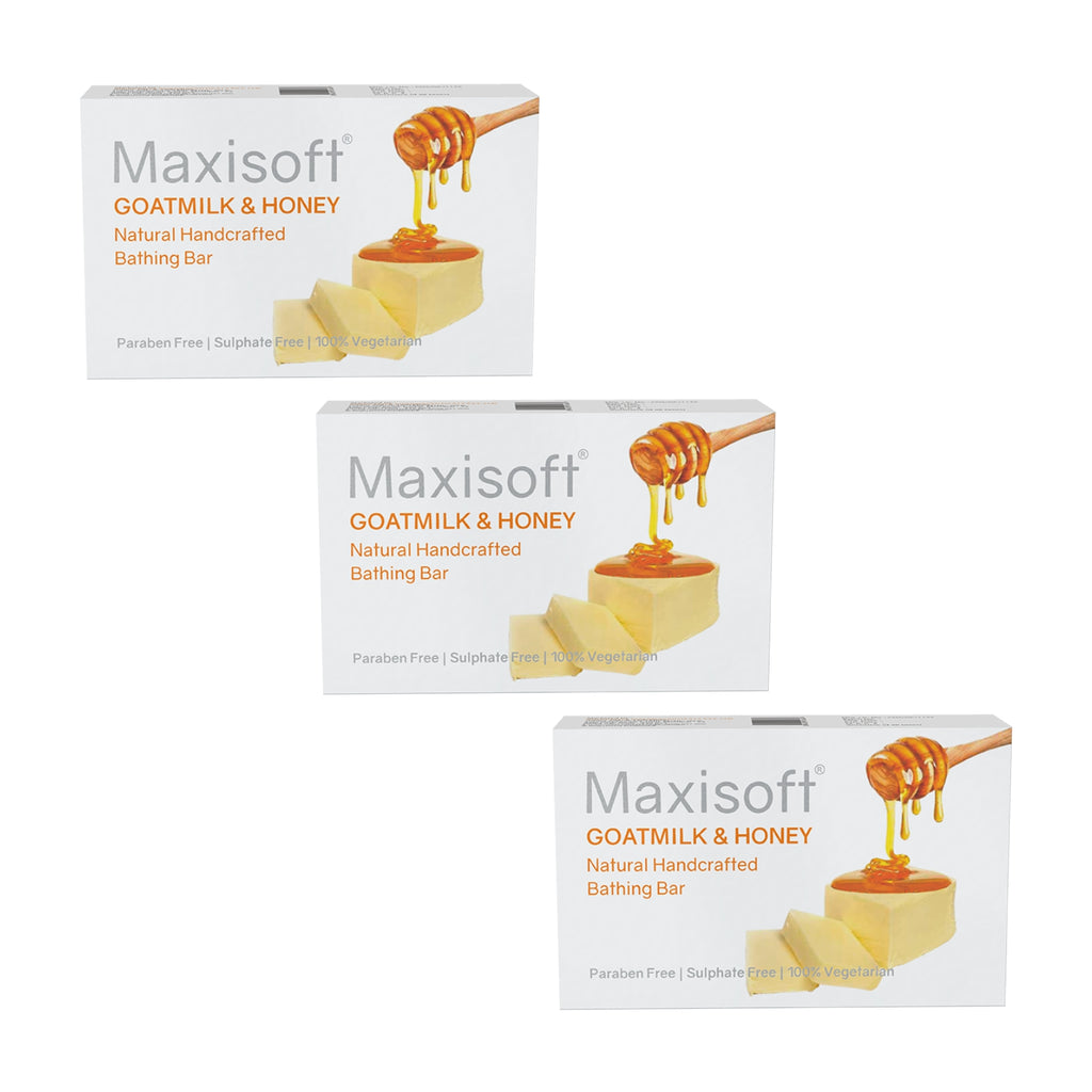 Maxisoft Goat Milk & Honey Natural Handcrafted Bathing Bar (75 gm)