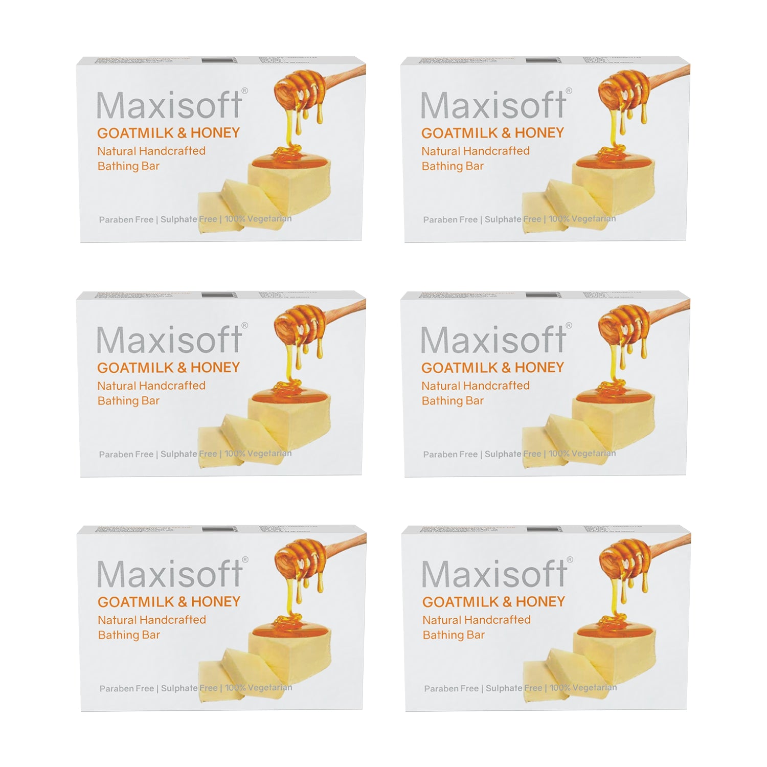 Maxisoft Goat Milk & Honey Natural Handcrafted Bathing Bar (75 gm)