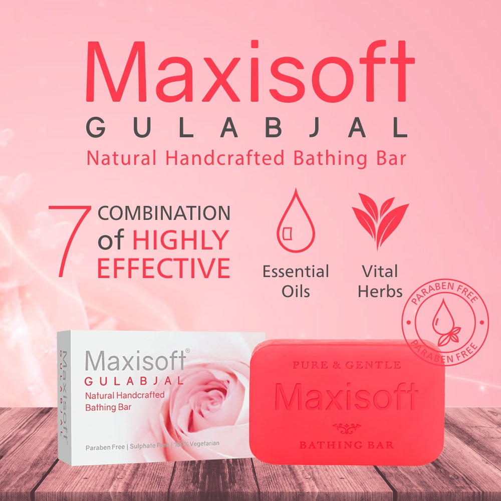 Maxisoft Gulabjal Natural Handcrafted Bathing Bar (75 gm)