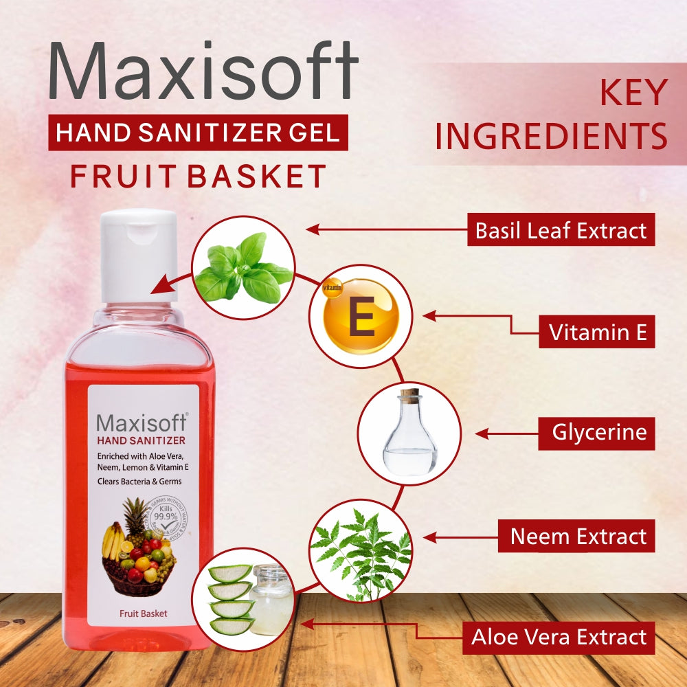 Maxisoft Hand Sanitizer Gel (Fruit Basket) 100 ml