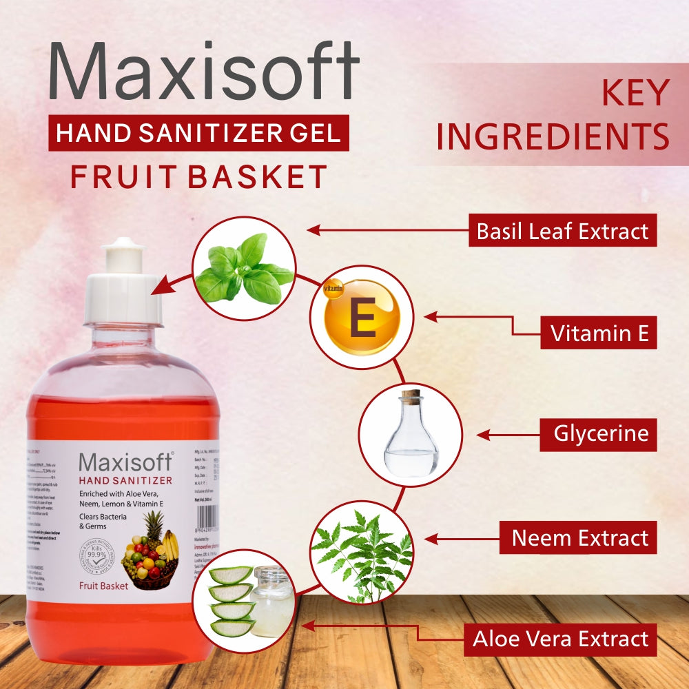Maxisoft Hand Sanitizer Gel (Fruit Basket) 500 ml