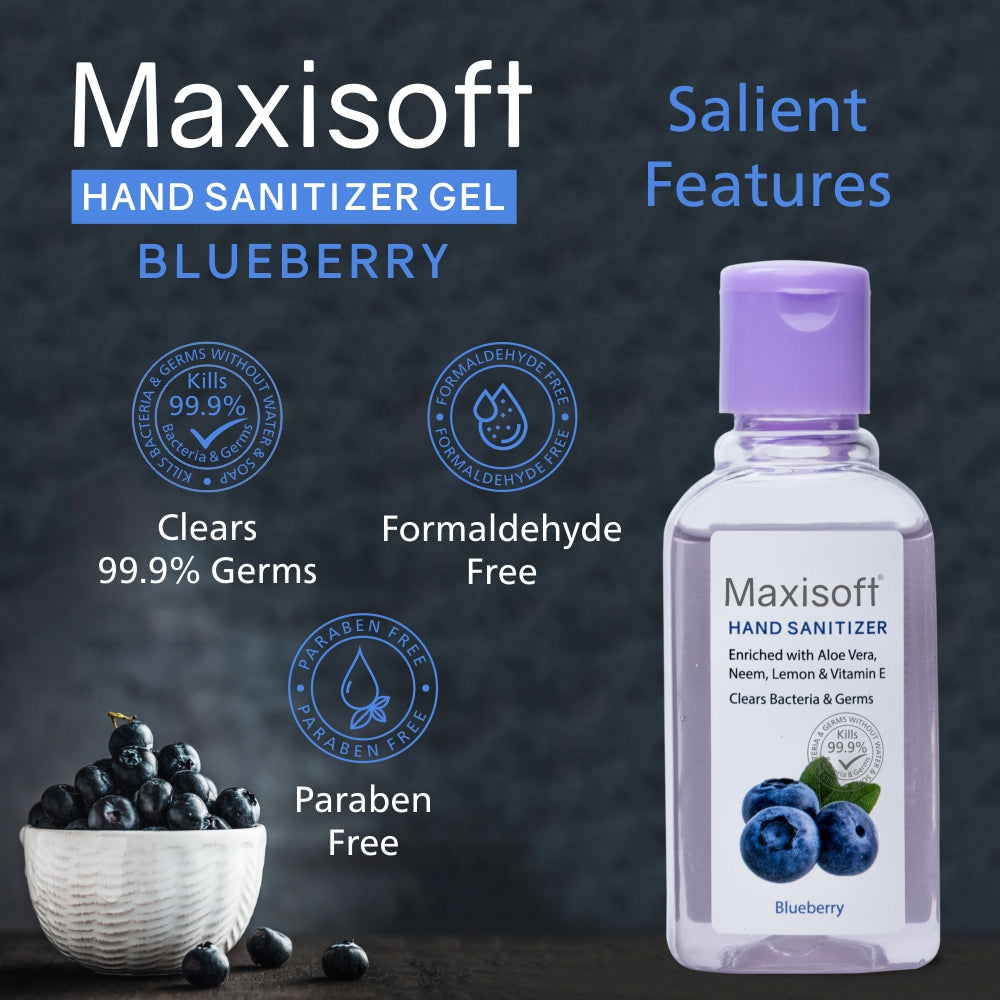 Maxisoft Hand Sanitizer Gel (Blueberry) 60 ml
