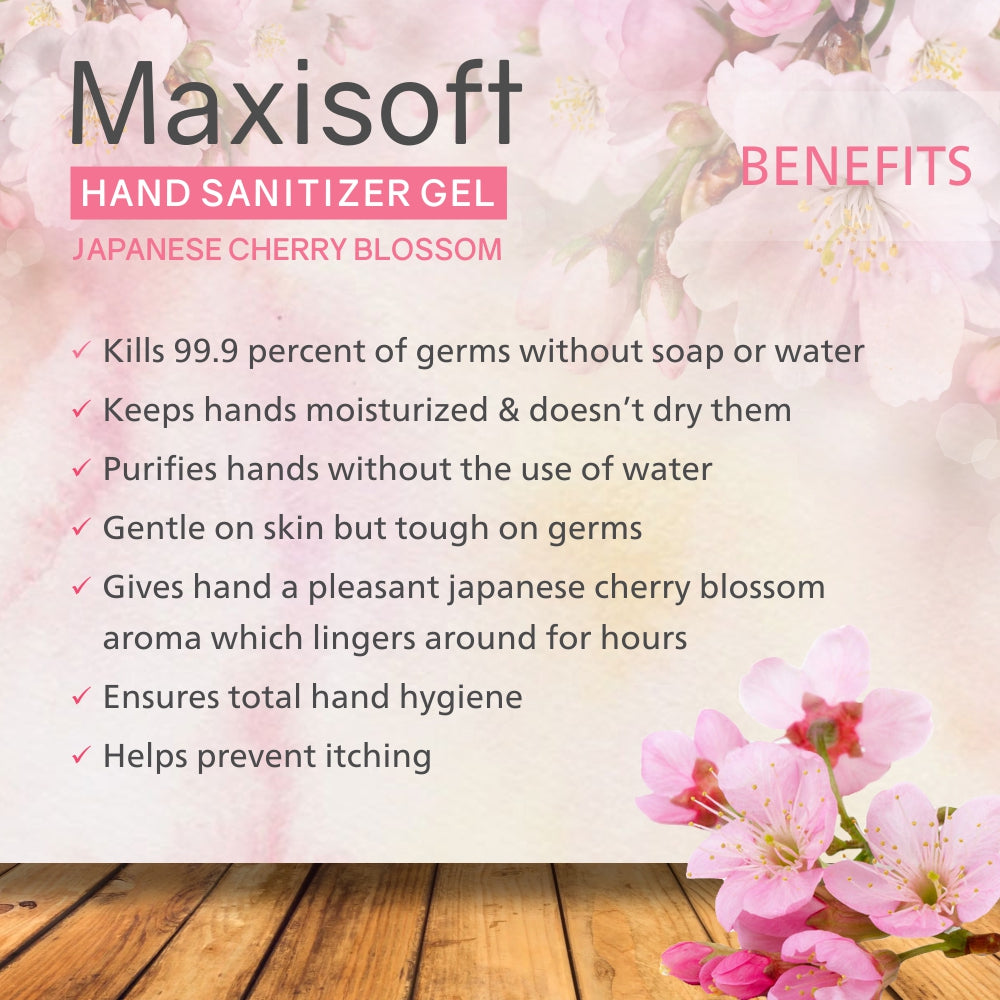 Maxisoft Hand Sanitizer Gel (Japanese Cherry Blossom) 100 ml