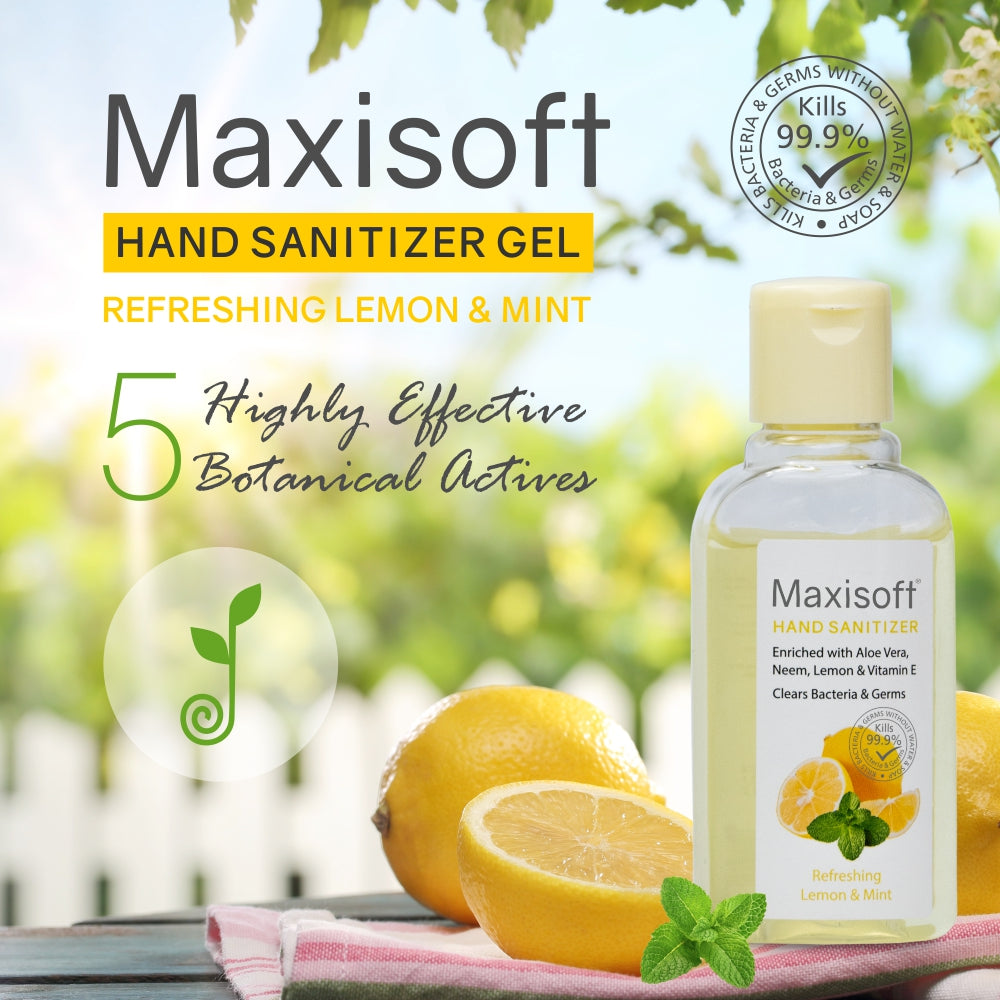 Maxisoft Hand Sanitizer Gel (Refreshing Lemon & Mint) 60 ml