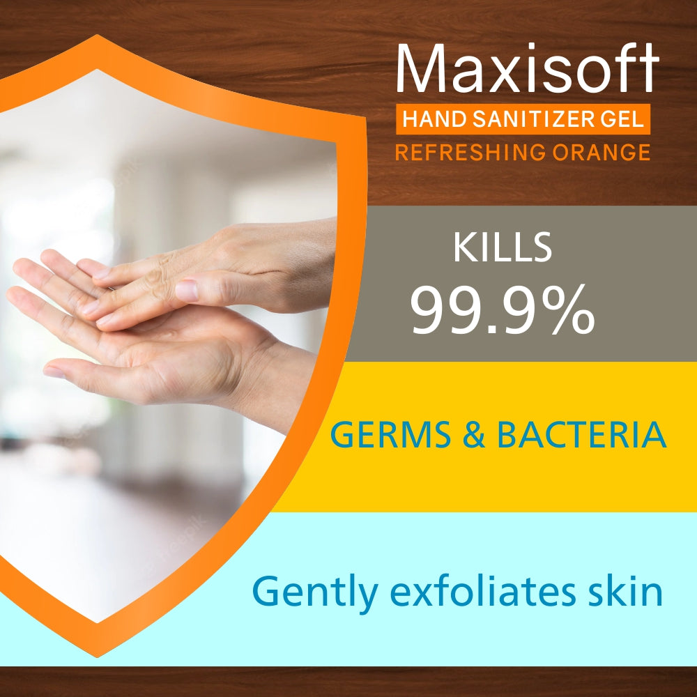 Maxisoft Hand Sanitizer Gel (Refreshing Orange) 100 ml