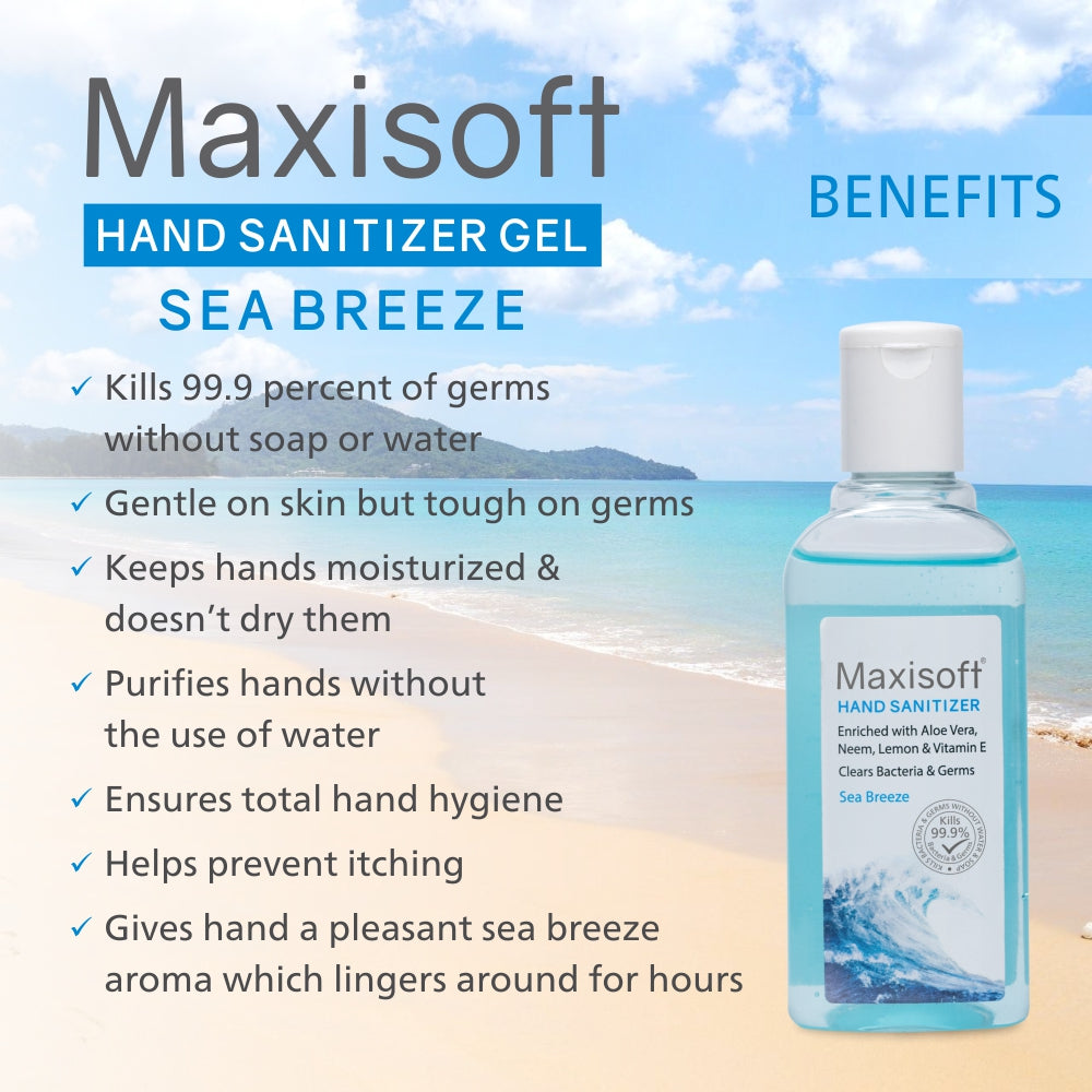 Maxisoft Hand Sanitizer Gel (Sea Breeze) 100 ml