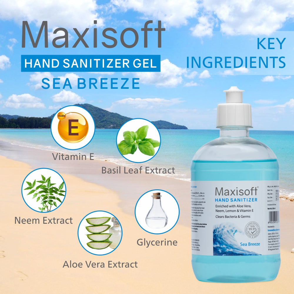 Maxisoft Hand Sanitizer Gel (Sea Breeze) 500 ml