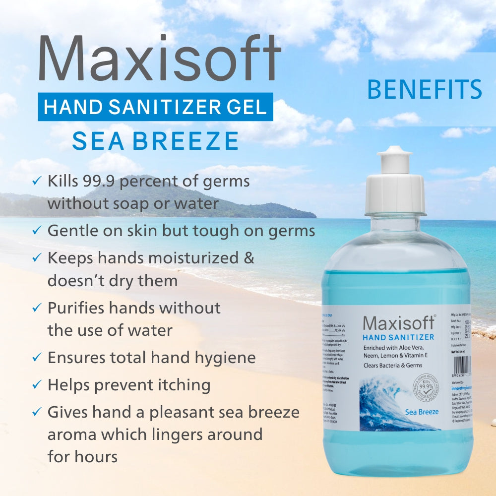 Maxisoft Hand Sanitizer Gel (Sea Breeze) 500 ml