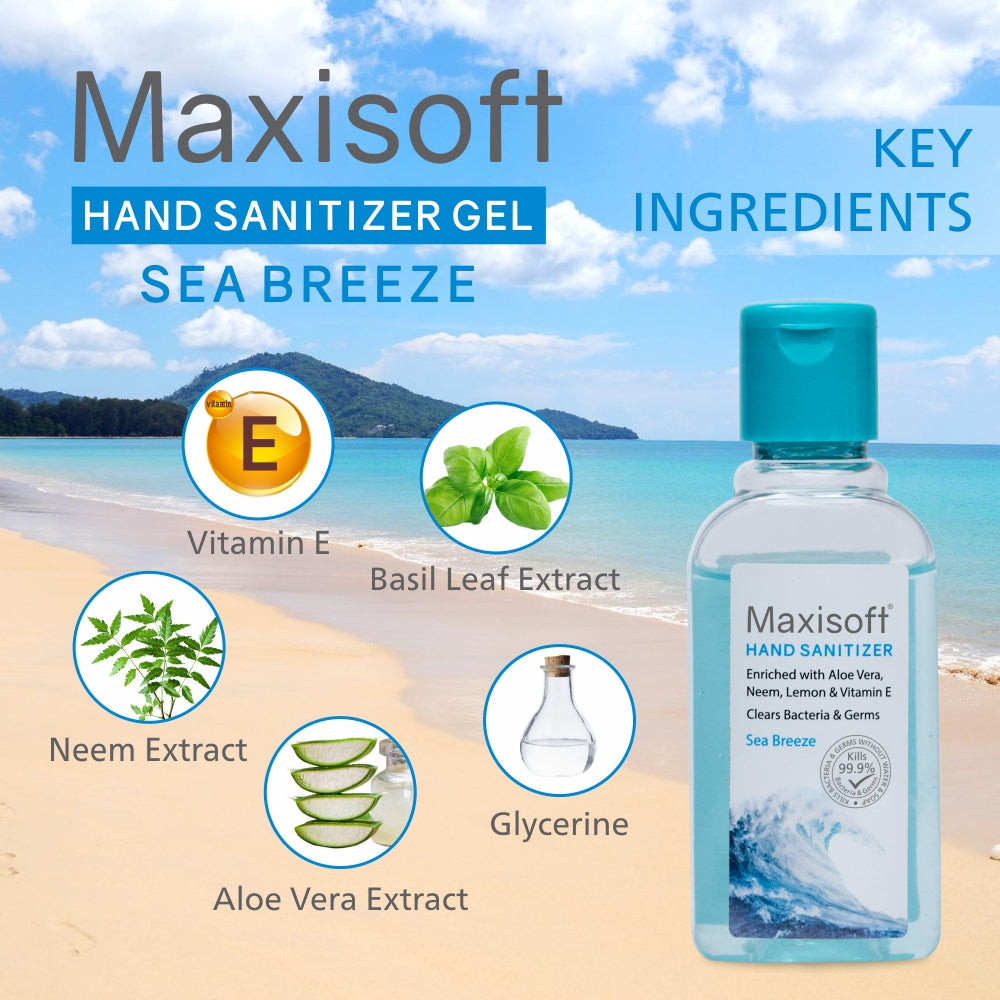 Maxisoft Hand Sanitizer Gel (Sea Breeze) 60 ml