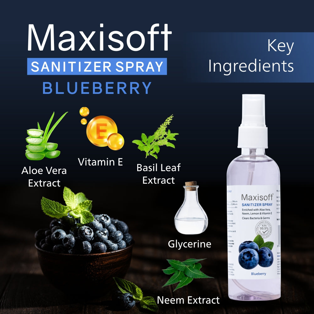 Maxisoft Hand Sanitizer Spray (Blueberry) 120 ml