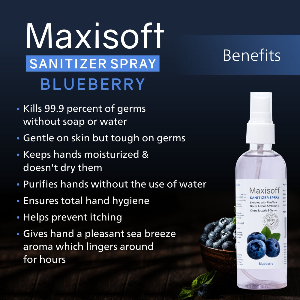 Maxisoft Hand Sanitizer Spray (Blueberry) 120 ml