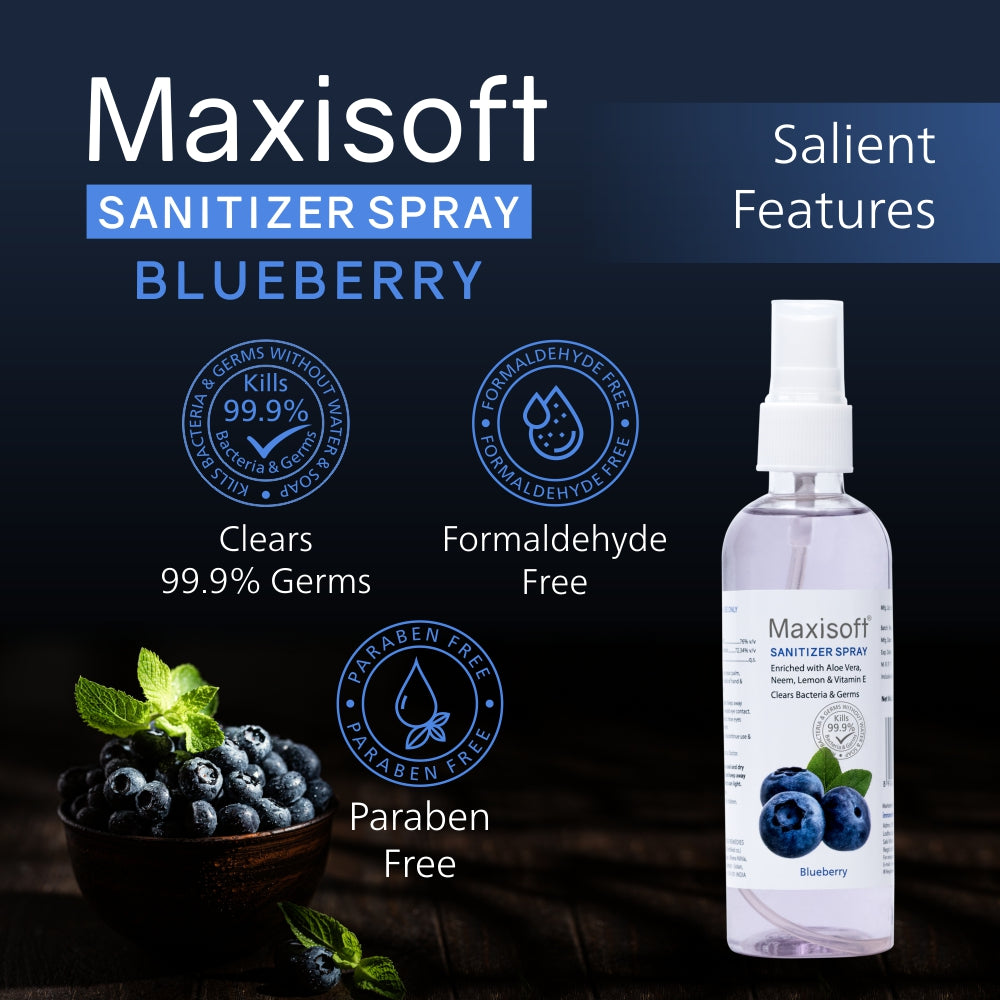 Maxisoft Hand Sanitizer Spray (Blueberry) 120 ml