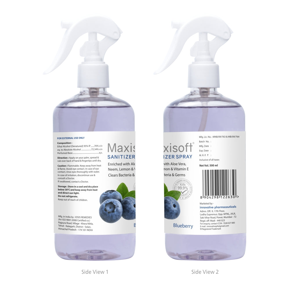 Maxisoft Hand Sanitizer Spray (Blueberry) 500 ml