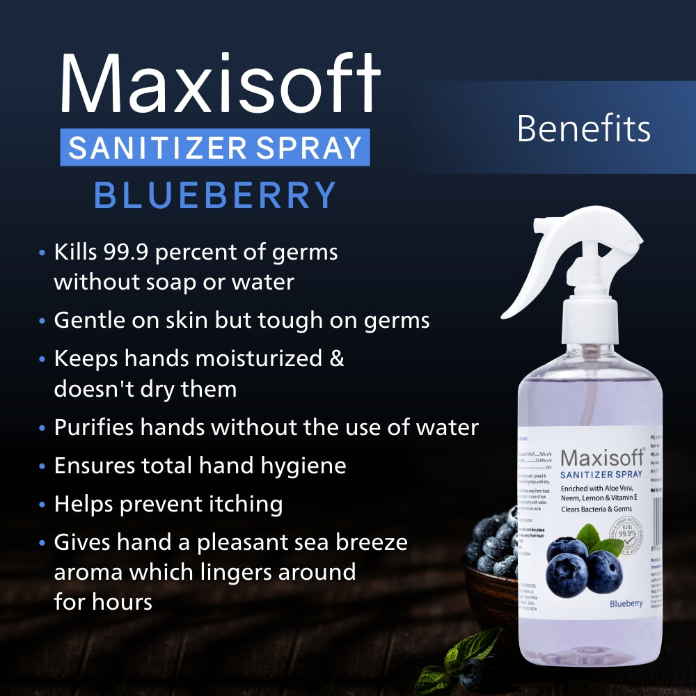 Maxisoft Hand Sanitizer Spray (Blueberry) 500 ml