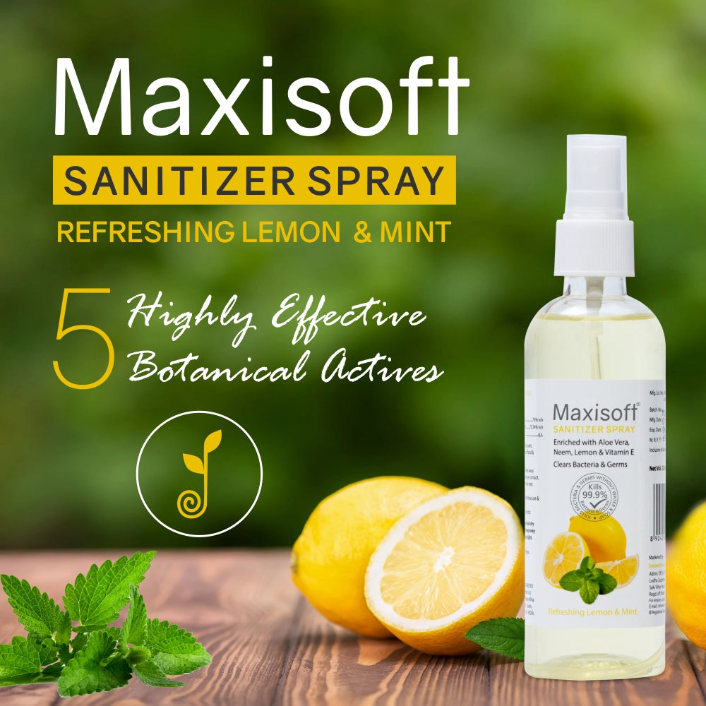 Maxisoft Hand Sanitizer Spray (Refreshing Lemon & Mint) 120 ml