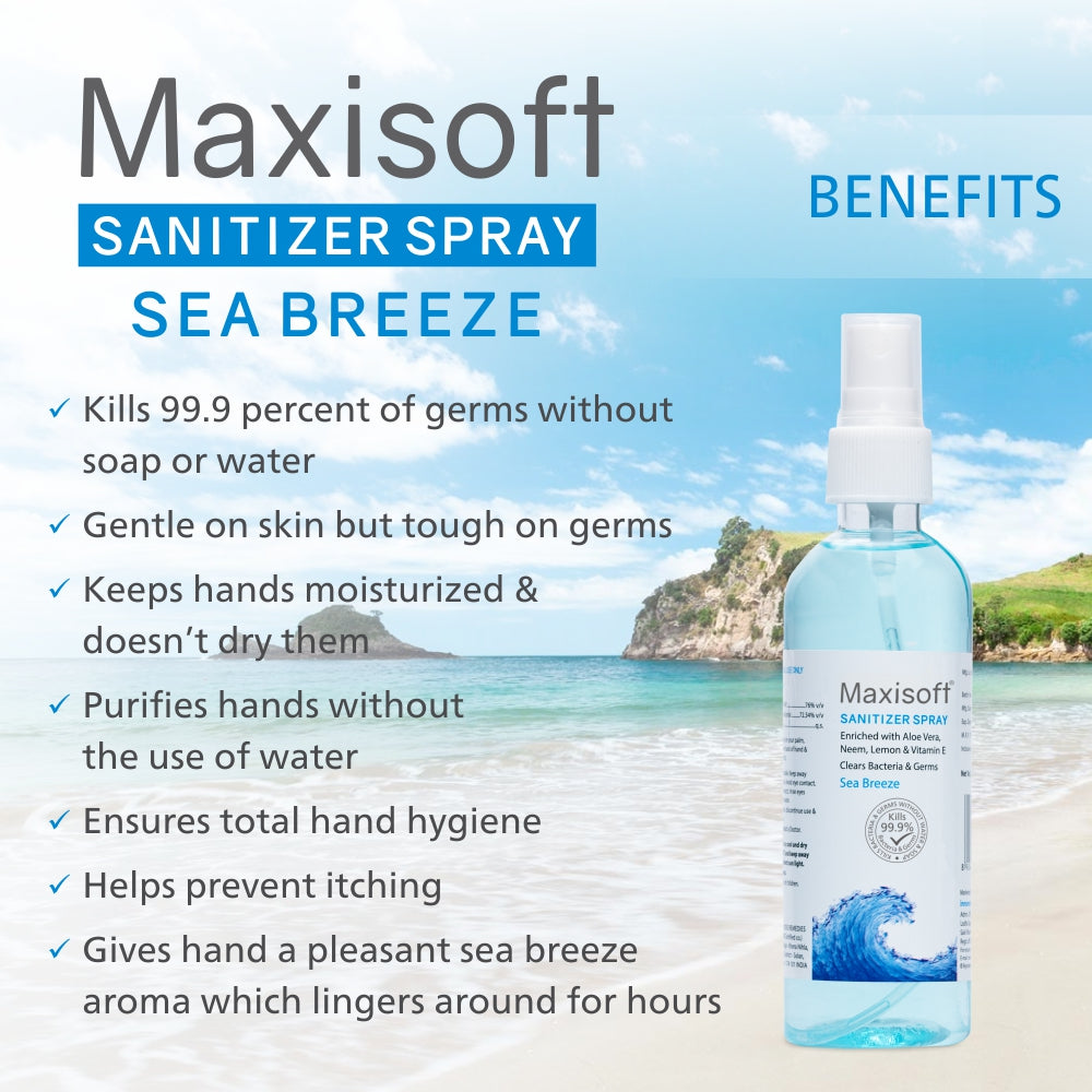 Maxisoft Hand Sanitizer Spray (Sea Breeze) 120 ml