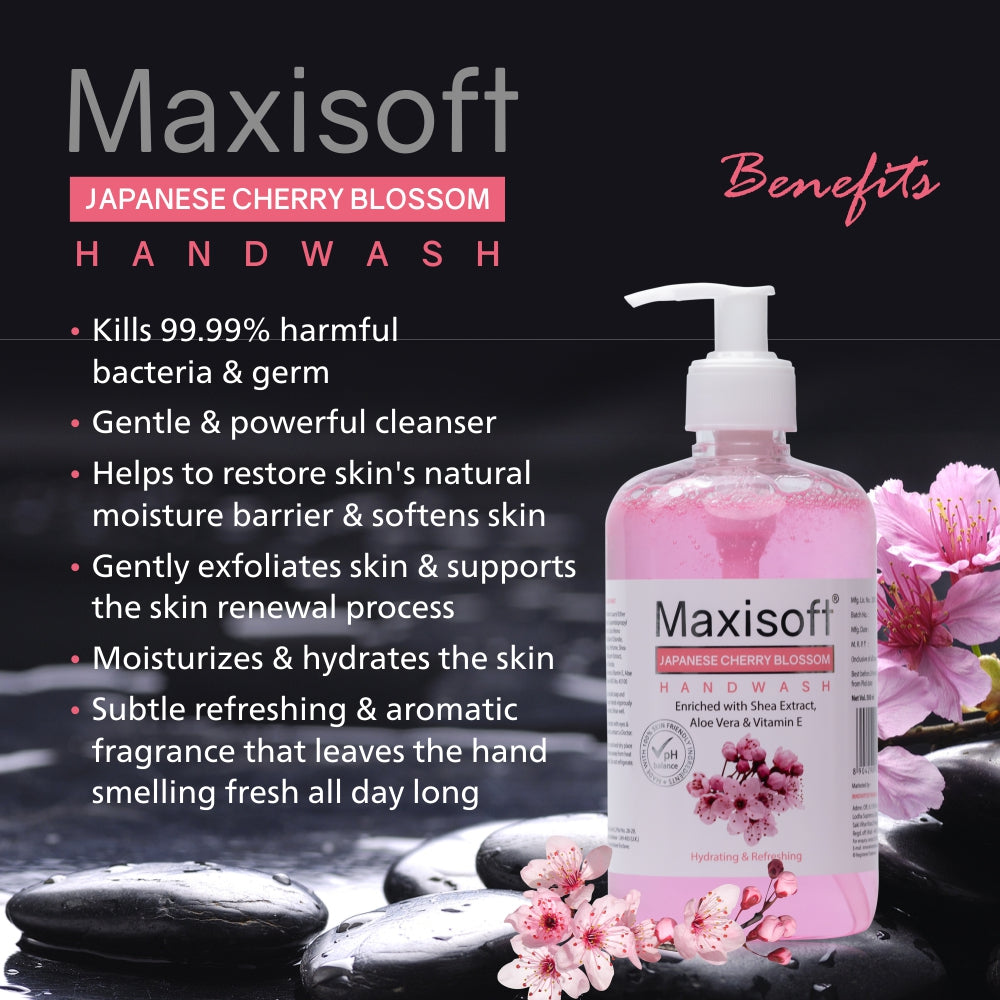 Maxisoft Japanese Cherry Blossom Hand Wash (500 ml)