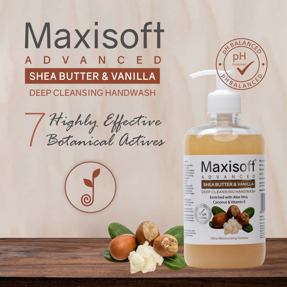 Maxisoft Shea Butter & Vanilla Advance Deep Cleansing Hand Wash (500 ml)