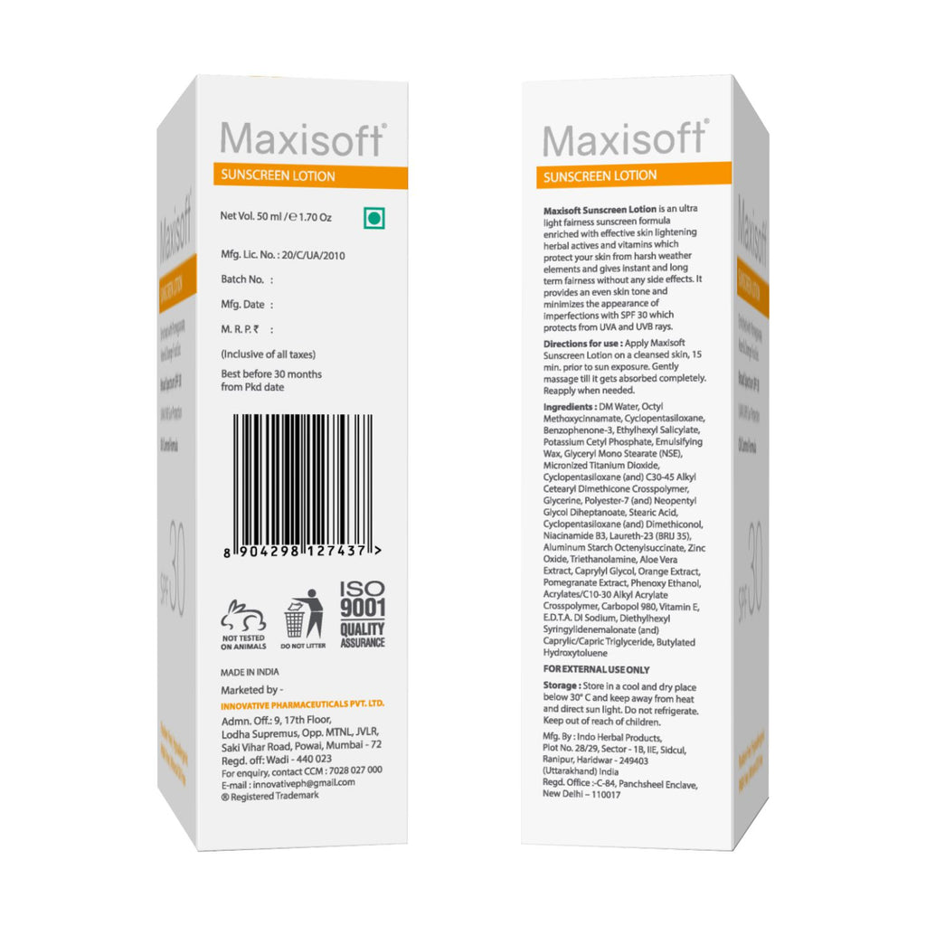 Maxisoft Sunscreen Lotion [SPF 30] 50 ml