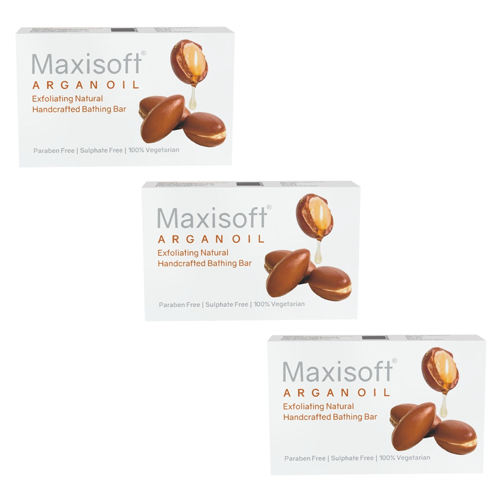 Maxisoft Argan Oil Exfoliating Natural Handcrafted Bathing Bar (75 gm)