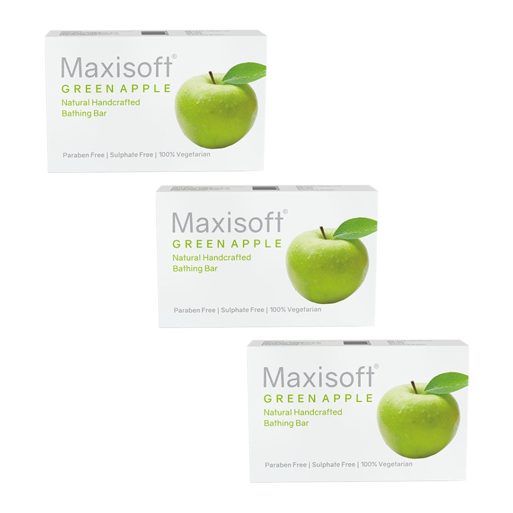 Maxisoft Green Apple Natural Handcrafted Bathing Bar (75 gm)