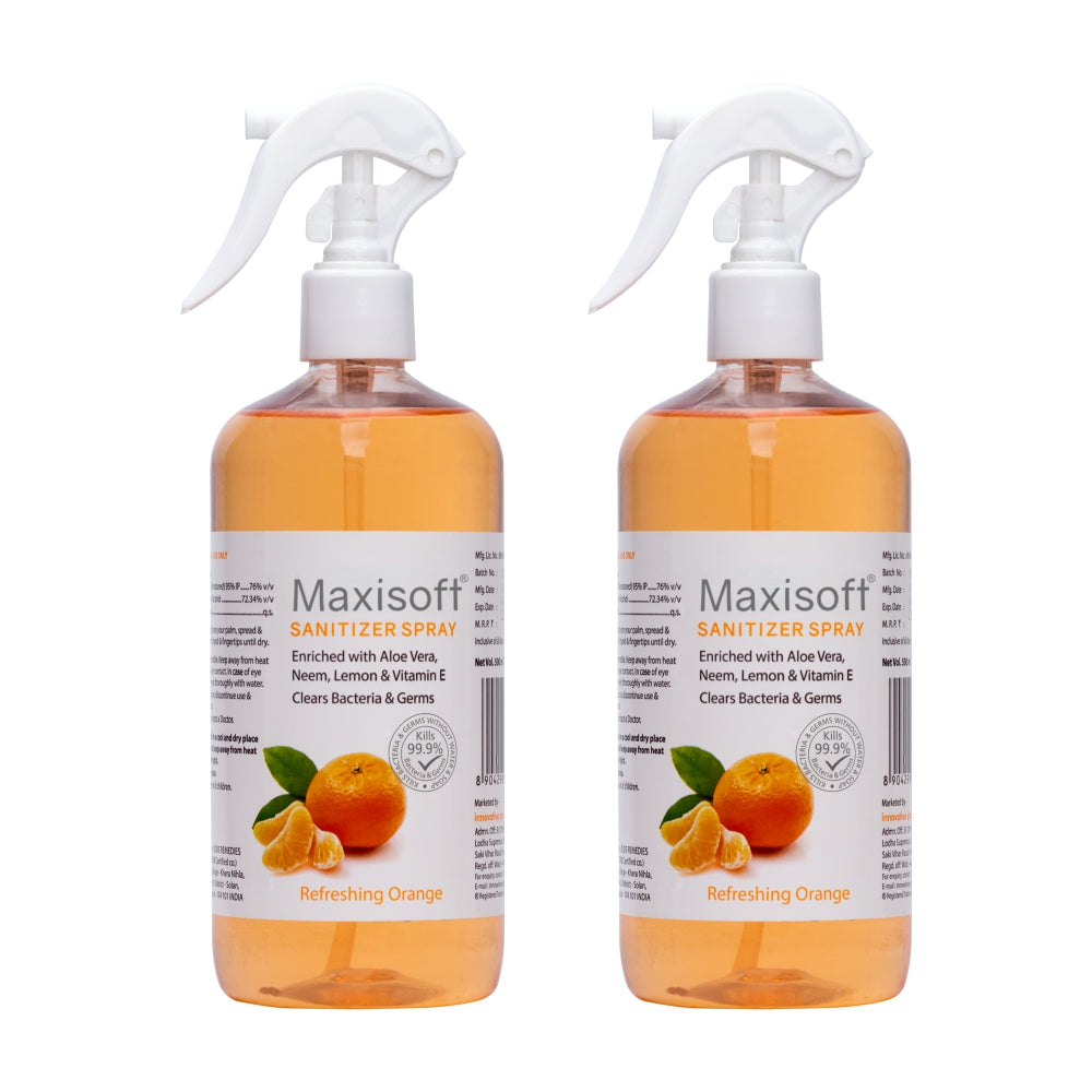 Maxisoft Hand Sanitizer Spray (Refreshing Orange) 500 ml