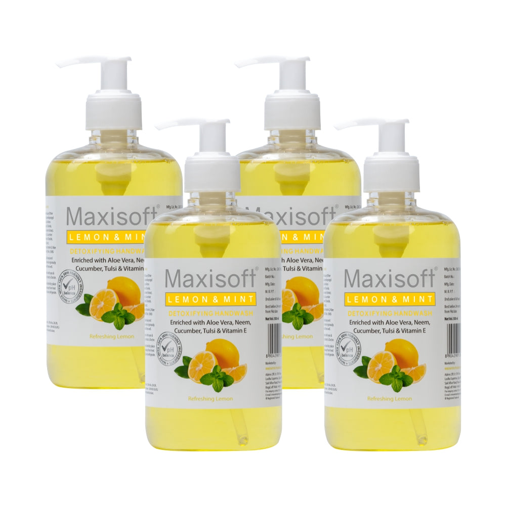 Maxisoft Lemon & Mint Detoxifying Hand Wash (500 ml)