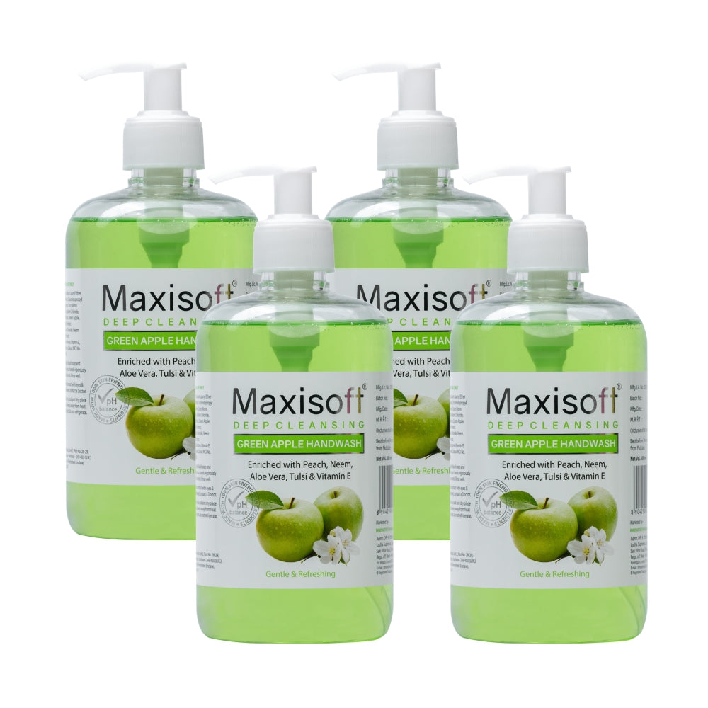 Maxisoft Natural Green Apple Deep Cleansing Hand Wash (500 ml)