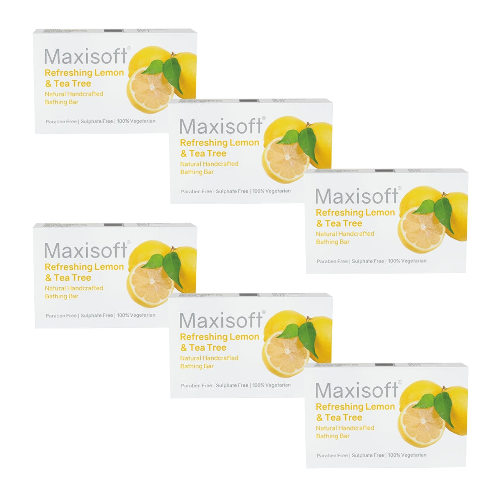 Maxisoft Refreshing Lemon & Tea Tree Natural Handcrafted Bathing Bar (75 gm)