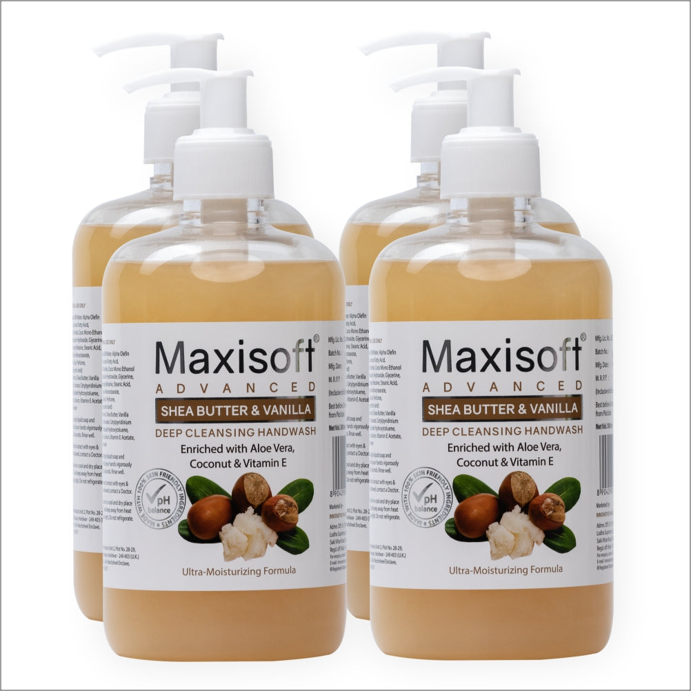 Maxisoft Shea Butter & Vanilla Advance Deep Cleansing Hand Wash (500 ml)
