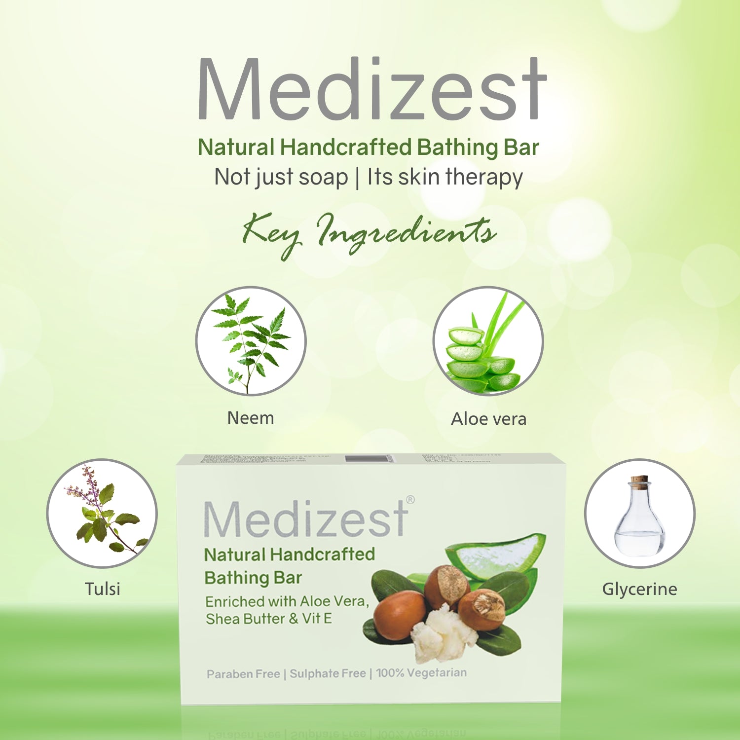 Medizest Natural Handcrafted Bathing Bar (75 gm)