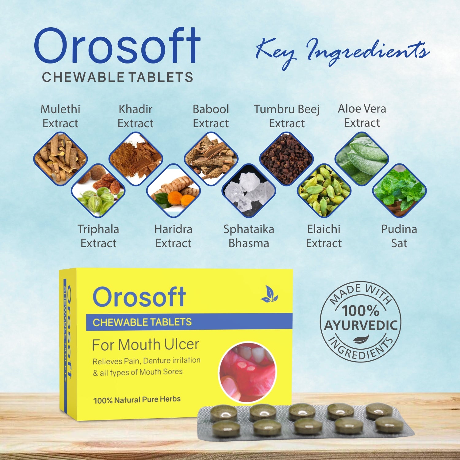Orosoft Chewable Tablets (1 x 10 Blister)