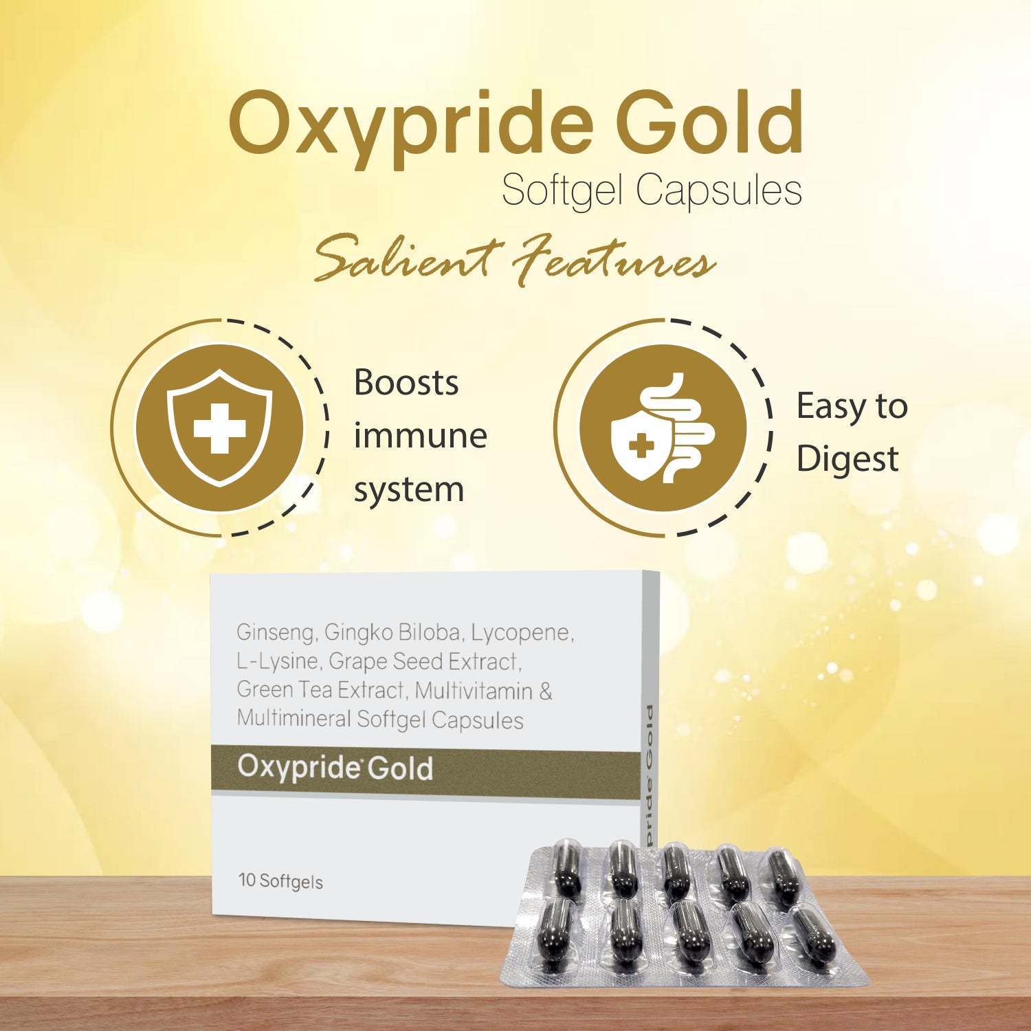 Oxypride Gold Softgels (1 x 10 Blister)