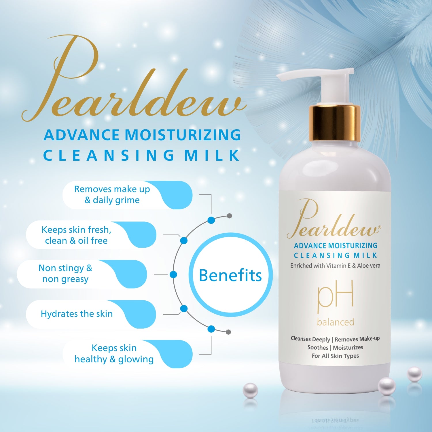 Pearldew Advance Moisturizing Cleansing Milk (300 ml)