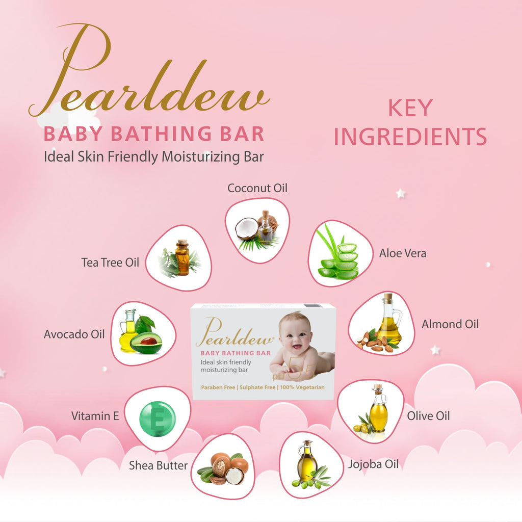 Pearldew Baby Bathing Bar (75 gm)