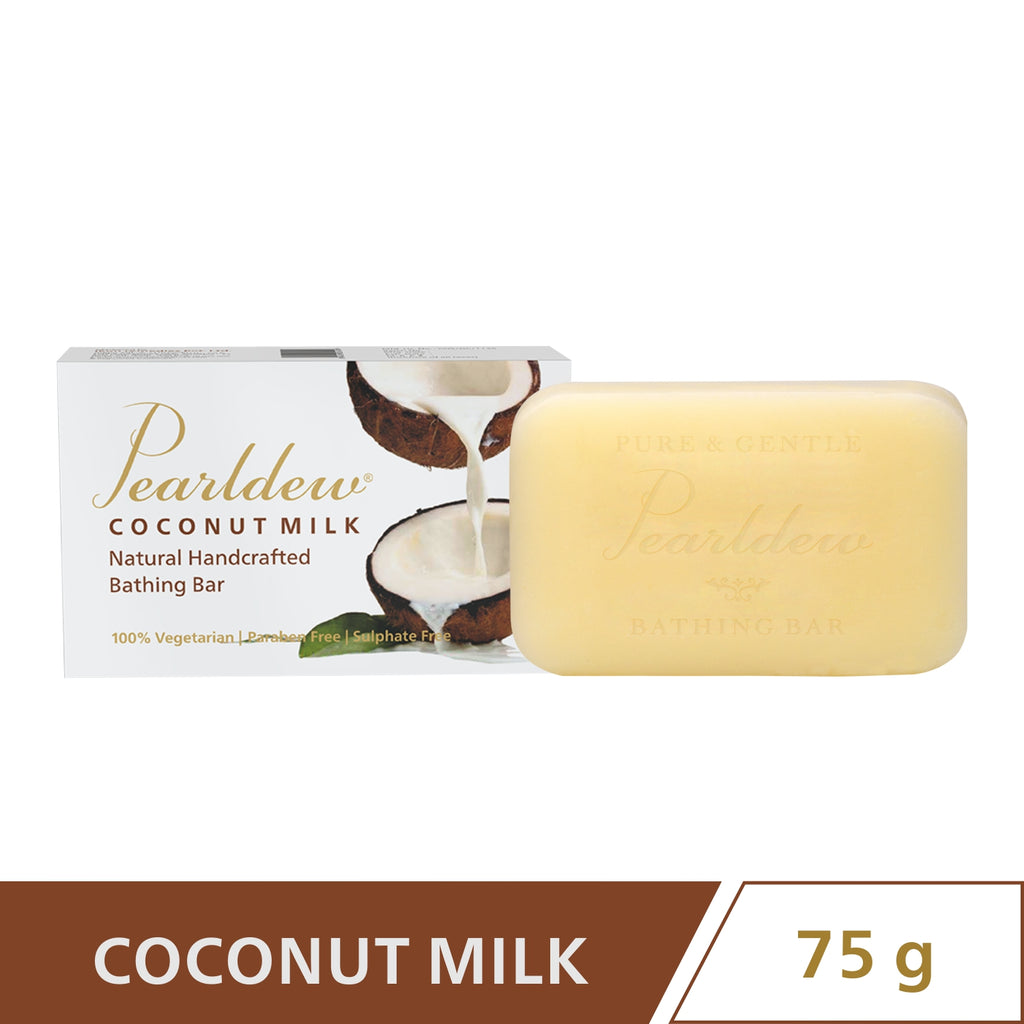 Pearldew Coconut Milk Natural Handcrafted Bathing Bar (75 gm)
