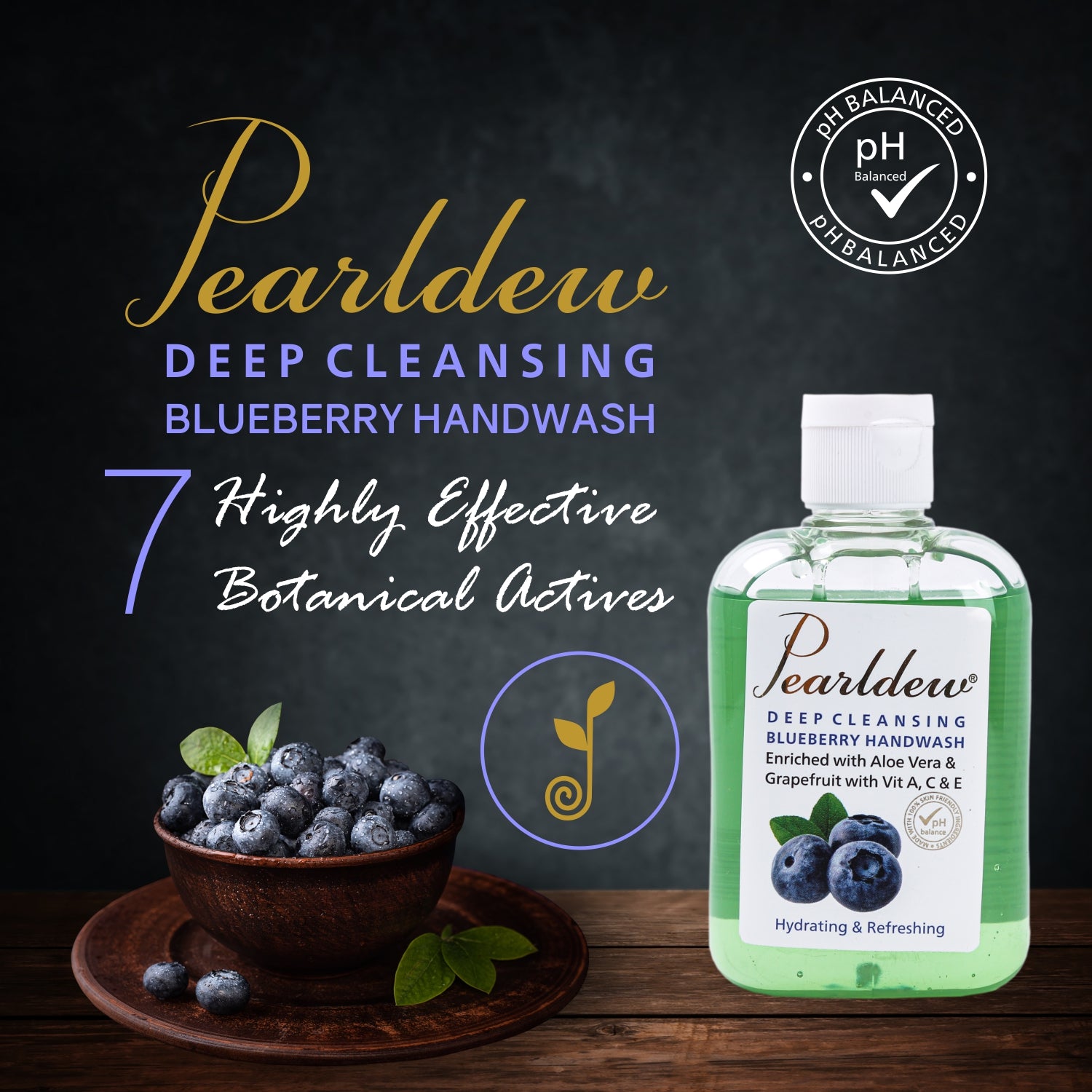 Pearldew Deep Cleansing Blueberry Hand Wash (250 ml)
