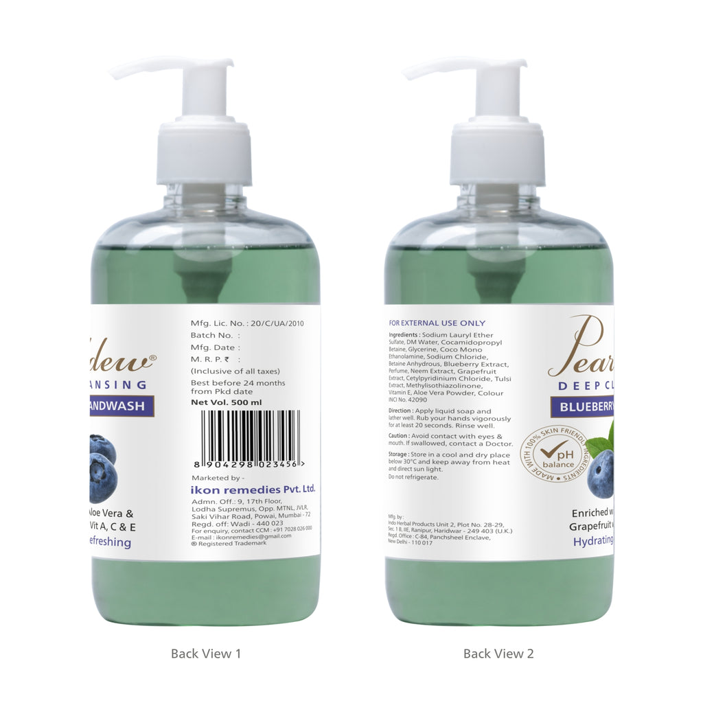 Pearldew Deep Cleansing Blueberry Hand Wash (500 gm)