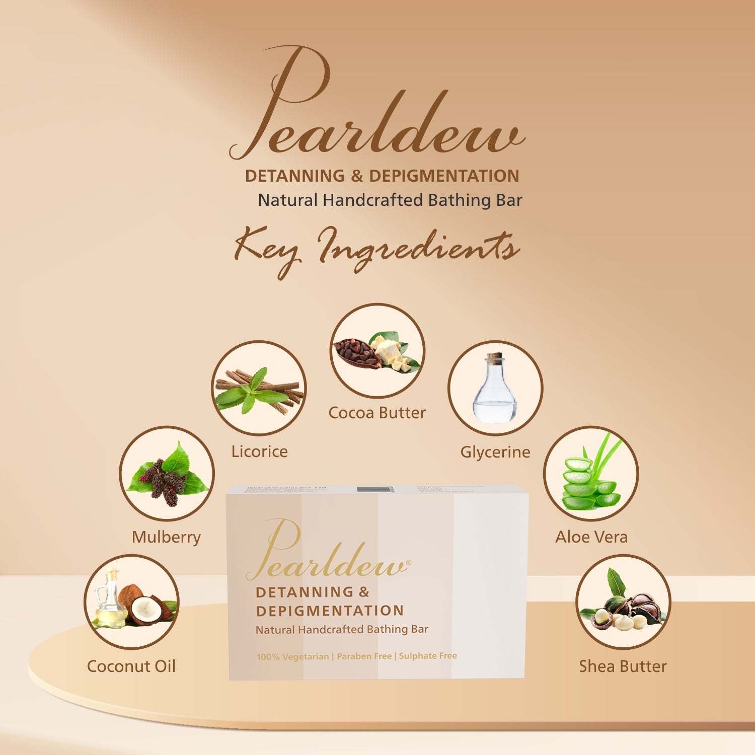 Pearldew Detanning & Depigmentation Natural Handcrafted Bathing Bar (75 gm)