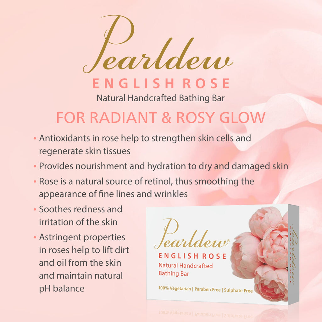 Pearldew English Rose Natural Handcrafted Bathing Bar (75 gm)