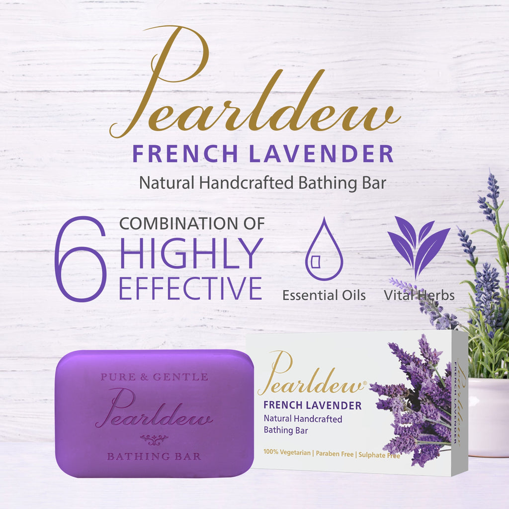 Pearldew French Lavender Natural Handcrafted Bathing Bar (75 gm)