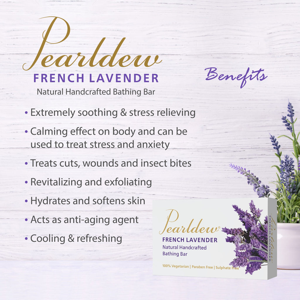 Pearldew French Lavender Natural Handcrafted Bathing Bar (75 gm)