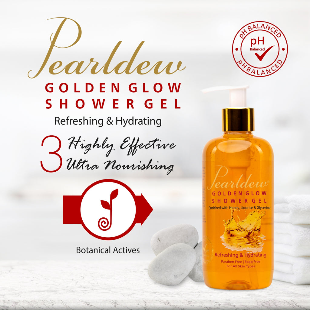 Pearldew Golden Glow Refreshing & Hydrating Shower Gel (300 ml)